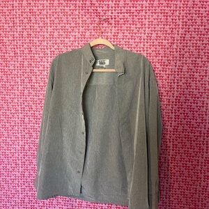 Gray Button-Up Shirt